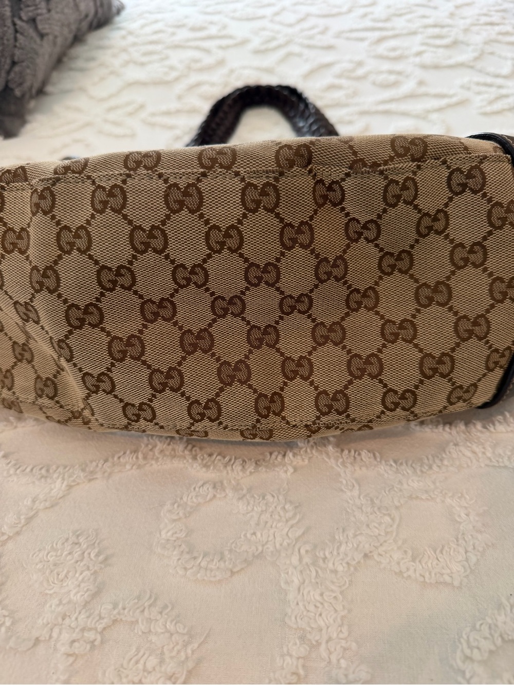 Gucci GG Canvas Braided-Handle Shoulder Bag - Picture 5 of 13